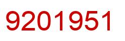 Number 9201951 red image
