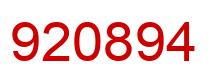 Number 920894 red image