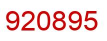 Number 920895 red image