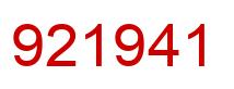 Number 921941 red image