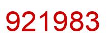 Number 921983 red image