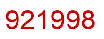 Número 921998 imagen rojo