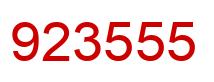 Número 923555 imagen rojo