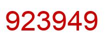 Number 923949 red image