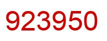 Number 923950 red image
