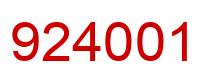 Número 924001 imagen rojo