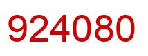 Number 924080 red image