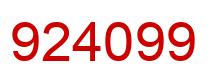 Number 924099 red image
