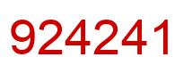 Number 924241 red image