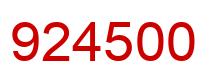 Number 924500 red image