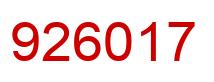 Número 926017 imagen rojo