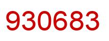 Number 930683 red image