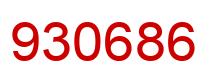 Number 930686 red image