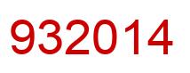 Number 932014 red image