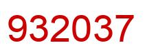 Número 932037 imagen rojo