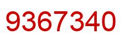 Number 9367340 red image