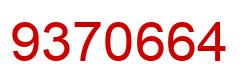 Number 9370664 red image