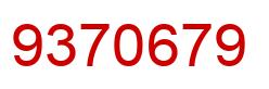 Number 9370679 red image