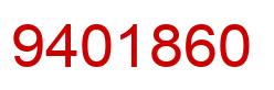 Number 9401860 red image