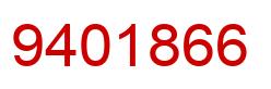 Number 9401866 red image