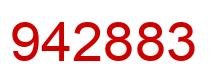 Number 942883 red image