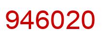 Number 946020 red image