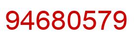 Number 94680579 red image