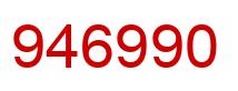 Number 946990 red image