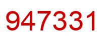 Number 947331 red image