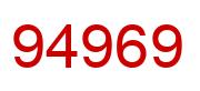 Number 94969 red image