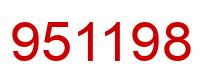 Number 951198 red image