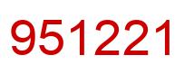 Number 951221 red image