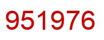 Number 951976 red image