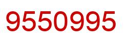 Number 9550995 red image