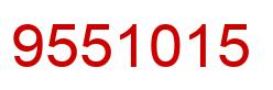 Number 9551015 red image