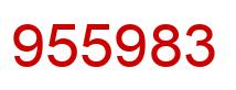 Número 955983 imagen rojo