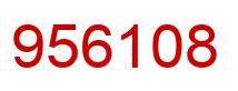 Number 956108 red image
