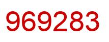Number 969283 red image