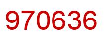 Number 970636 red image