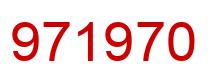 Number 971970 red image