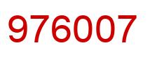 Number 976007 red image