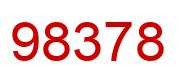 Number 98378 red image