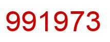 Number 991973 red image