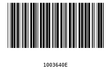 Barra Código 1003640