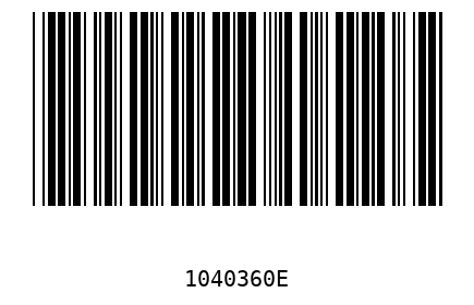 Barra Código 1040360