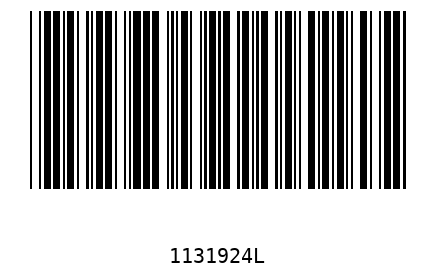 Bar code 1131924