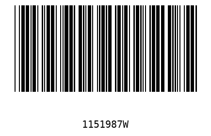 Bar code 1151987
