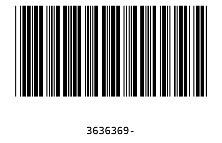 Bar code 3636369