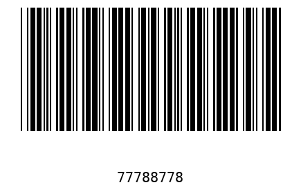 Bar code 7778877