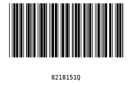 Bar code 8218151